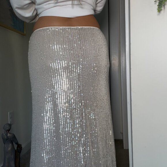 OLD NAVY SEQUIN TALL MAXI SKIRT- UNWORN - Picture 7 of 10
